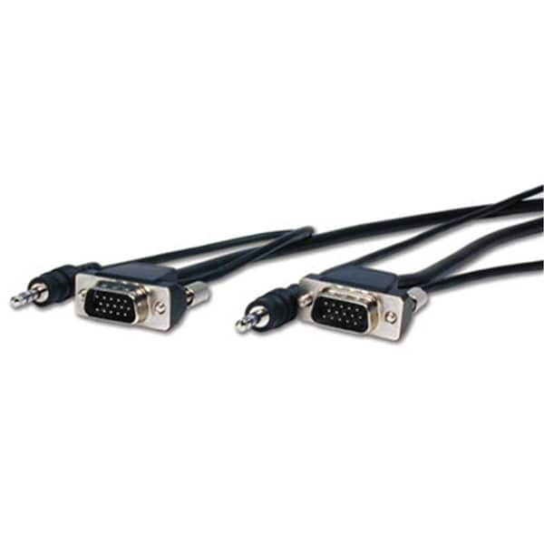 Comprehensive MVGA15P-P-15HR-A HR Pro Series Micro VGA HD15 Plug to Plug with Audio Cable 15ft MVGA15P-P-15HR/A - main